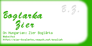boglarka zier business card